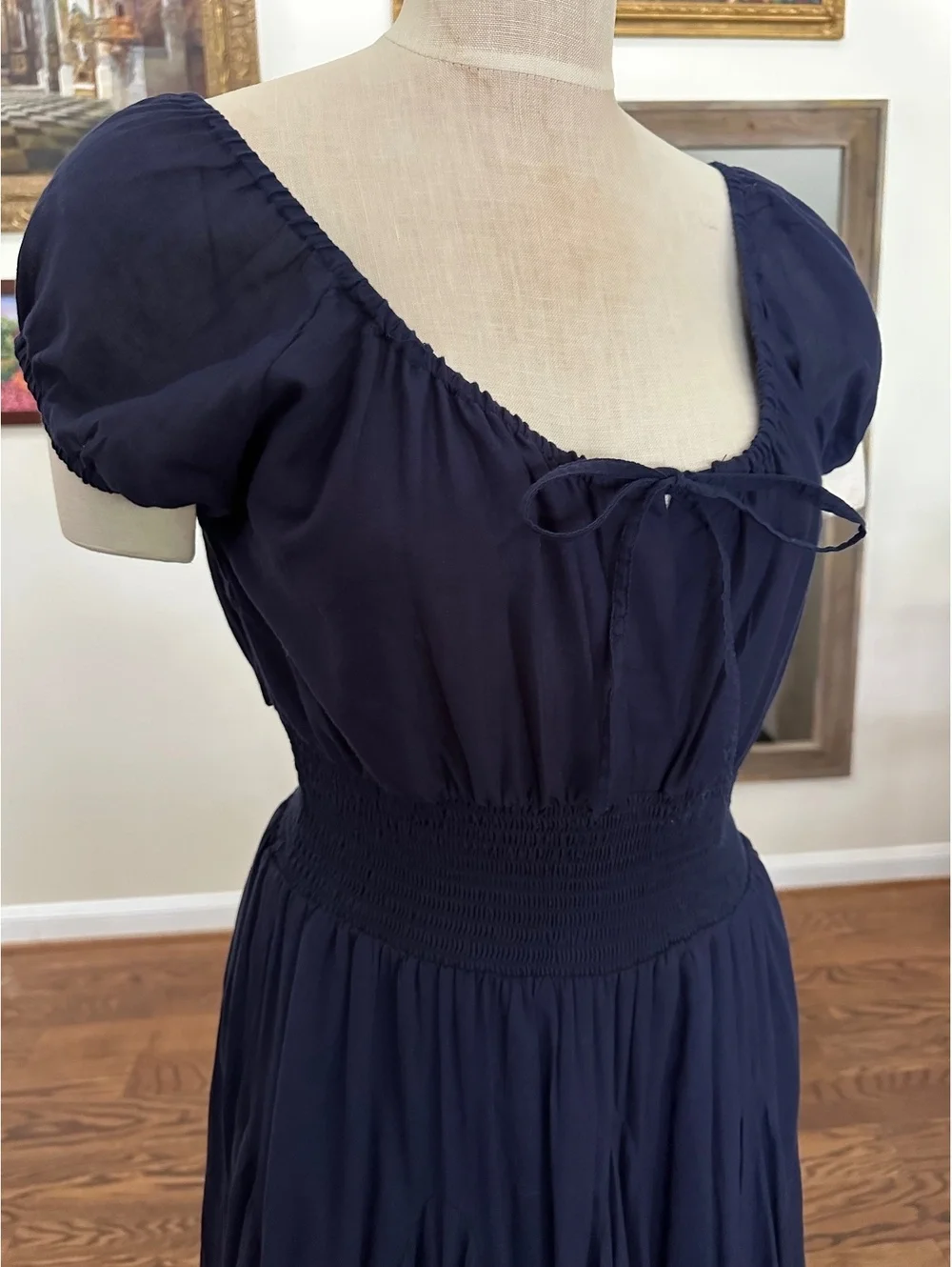 Navy Blue Cotton Philosophy Dress Size L